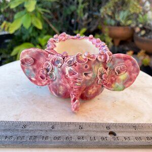 Elephant Handmade Planter Pot GREAT DRAINAGE Nursery Vase succulents planters